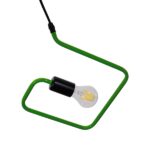 GLOBOSTAR® LIBBY 01096-1 Παιδικό Κρεμαστό Φωτιστικό Οροφής με Ντουί 1 x E27 AC 220-240V IP20 - Πράσινο & Μαύρο - Μ31 x Π31 x Υ16cm - Image 6