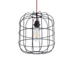 GLOBOSTAR® PARROT 01099 Μοντέρνο Κρεμαστό Φωτιστικό Οροφής με Ντουί 1 x E27 AC 220-240V IP20 - Μαύρο - Μ28 x Π28 x Υ30cm - Image 2