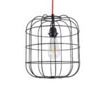 GLOBOSTAR® PARROT 01099 Μοντέρνο Κρεμαστό Φωτιστικό Οροφής με Ντουί 1 x E27 AC 220-240V IP20 - Μαύρο - Μ28 x Π28 x Υ30cm - Image 5