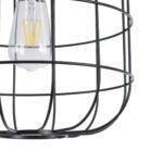 GLOBOSTAR® PARROT 01099 Μοντέρνο Κρεμαστό Φωτιστικό Οροφής με Ντουί 1 x E27 AC 220-240V IP20 - Μαύρο - Μ28 x Π28 x Υ30cm - Image 9