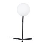 GLOBOSTAR® ELFIS 01100 Μοντέρνο Επιτραπέζιο Φωτιστικό Πορτατίφ με Ντουί 1 x E27 AC 220-240V IP20 - Μαύρο & Λευκό - Μ22 x Π27 x Υ41cm - Image 4