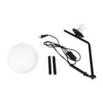 GLOBOSTAR® ELFIS 01100 Μοντέρνο Επιτραπέζιο Φωτιστικό Πορτατίφ με Ντουί 1 x E27 AC 220-240V IP20 - Μαύρο & Λευκό - Μ22 x Π27 x Υ41cm - Image 9