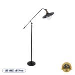 GLOBOSTAR® WYNGE 01101 Vintage Επιδαπέδιο Φωτιστικό με Ντουί 1 x E27 AC 220-240V IP20 - Μαύρο & Χρυσό - Μ95 x Π27 x Υ174cm