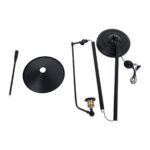 GLOBOSTAR® WYNGE 01101 Vintage Επιδαπέδιο Φωτιστικό με Ντουί 1 x E27 AC 220-240V IP20 - Μαύρο & Χρυσό - Μ95 x Π27 x Υ174cm - Image 13