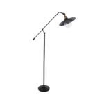 GLOBOSTAR® WYNGE 01101 Vintage Επιδαπέδιο Φωτιστικό με Ντουί 1 x E27 AC 220-240V IP20 - Μαύρο & Χρυσό - Μ95 x Π27 x Υ174cm - Image 2