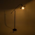 GLOBOSTAR® WYNGE 01101 Vintage Επιδαπέδιο Φωτιστικό με Ντουί 1 x E27 AC 220-240V IP20 - Μαύρο & Χρυσό - Μ95 x Π27 x Υ174cm - Image 3