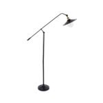 GLOBOSTAR® WYNGE 01101 Vintage Επιδαπέδιο Φωτιστικό με Ντουί 1 x E27 AC 220-240V IP20 - Μαύρο & Χρυσό - Μ95 x Π27 x Υ174cm - Image 4