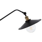 GLOBOSTAR® WYNGE 01101 Vintage Επιδαπέδιο Φωτιστικό με Ντουί 1 x E27 AC 220-240V IP20 - Μαύρο & Χρυσό - Μ95 x Π27 x Υ174cm - Image 8