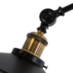 GLOBOSTAR® WYNGE 01101 Vintage Επιδαπέδιο Φωτιστικό με Ντουί 1 x E27 AC 220-240V IP20 - Μαύρο & Χρυσό - Μ95 x Π27 x Υ174cm - Image 9