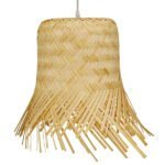 GLOBOSTAR® HAWAII 01103 Boho Κρεμαστό Φωτιστικό Οροφής με Ντουί 1 x E27 AC 220-240V IP20 - Μπεζ - Μ40 x Π40 x Y43cm - Image 4