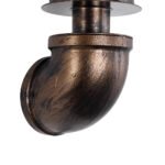 GLOBOSTAR® RAZA 01105 Vintage Φωτιστικό Τοίχου - Απλίκα με Ντουί 1 x E27 AC 220-240V IP20 - Χάλκινο - Μ13 x Π12 x Υ38cm - Image 7