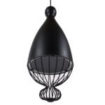 GLOBOSTAR® CARNEL 01106 Vintage Κρεμαστό Φωτιστικό Οροφής με Ντουί 1 x E27 AC 220-240V IP20 - Μαύρο - Μ26 x Π26 x Υ70cm - Image 6