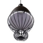 GLOBOSTAR® CARNEL 01106 Vintage Κρεμαστό Φωτιστικό Οροφής με Ντουί 1 x E27 AC 220-240V IP20 - Μαύρο - Μ26 x Π26 x Υ70cm - Image 7