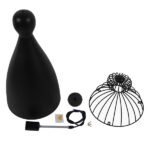 GLOBOSTAR® CARNEL 01106 Vintage Κρεμαστό Φωτιστικό Οροφής με Ντουί 1 x E27 AC 220-240V IP20 - Μαύρο - Μ26 x Π26 x Υ70cm - Image 9