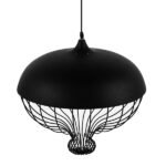 GLOBOSTAR® SOBRINO 01108 Vintage Κρεμαστό Φωτιστικό Οροφής με Ντουί 1 x E27 AC 220-240V IP20 - Μαύρο - Μ46 x Π46 x Υ50cm - Image 6