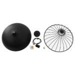 GLOBOSTAR® SOBRINO 01108 Vintage Κρεμαστό Φωτιστικό Οροφής με Ντουί 1 x E27 AC 220-240V IP20 - Μαύρο - Μ46 x Π46 x Υ50cm - Image 9