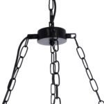 GLOBOSTAR® MARBELLA 01116 Vintage Κρεμαστό Φωτιστικό Οροφής με Ντουί 8 x E27 AC 220-240V IP20 - Μαύρο & Μπεζ - Μ60 x Π60 x Υ60cm - Image 7