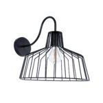 GLOBOSTAR® TRIUMPH 01117 Vintage Φωτιστικό Τοίχου - Απλίκα με Ντουί 1 x E27 AC 220-240V IP20 - Μαύρο - Μ30 x Π36 x Υ30cm - Image 2