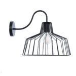 GLOBOSTAR® TRIUMPH 01117 Vintage Φωτιστικό Τοίχου - Απλίκα με Ντουί 1 x E27 AC 220-240V IP20 - Μαύρο - Μ30 x Π36 x Υ30cm - Image 5