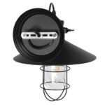 GLOBOSTAR® CELL 01118 Vintage Φωτιστικό Τοίχου - Απλίκα με Ντουί 1 x E27 AC 220-240V IP20 - Μαύρο - Μ33 x Π27 x Υ33cm - Image 10