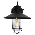 GLOBOSTAR® CELL 01118 Vintage Φωτιστικό Τοίχου - Απλίκα με Ντουί 1 x E27 AC 220-240V IP20 - Μαύρο - Μ33 x Π27 x Υ33cm - Image 5