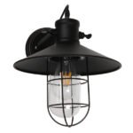 GLOBOSTAR® CELL 01118 Vintage Φωτιστικό Τοίχου - Απλίκα με Ντουί 1 x E27 AC 220-240V IP20 - Μαύρο - Μ33 x Π27 x Υ33cm - Image 6