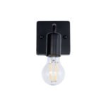 GLOBOSTAR® MISSAM 01119 Μοντέρνο Φωτιστικό Τοίχου - Απλίκα με Ντουί 1 x E27 AC 220-240V IP20 - Μαύρο - Μ14 x Π20 x Υ10cm - Image 4