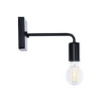 GLOBOSTAR® MISSAM 01119 Μοντέρνο Φωτιστικό Τοίχου - Απλίκα με Ντουί 1 x E27 AC 220-240V IP20 - Μαύρο - Μ14 x Π20 x Υ10cm - Image 5