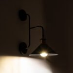 GLOBOSTAR® MAGEOR 01120 Vintage Φωτιστικό Τοίχου - Απλίκα με Ντουί 1 x E27 AC 220-240V IP20 - Μαύρο & Χρυσό - Μ22 x Π30 x Υ40cm - Image 3