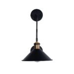 GLOBOSTAR® MAGEOR 01120 Vintage Φωτιστικό Τοίχου - Απλίκα με Ντουί 1 x E27 AC 220-240V IP20 - Μαύρο & Χρυσό - Μ22 x Π30 x Υ40cm - Image 4