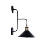 GLOBOSTAR® MAGEOR 01120 Vintage Φωτιστικό Τοίχου - Απλίκα με Ντουί 1 x E27 AC 220-240V IP20 - Μαύρο & Χρυσό - Μ22 x Π30 x Υ40cm - Image 5