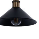 GLOBOSTAR® MAGEOR 01120 Vintage Φωτιστικό Τοίχου - Απλίκα με Ντουί 1 x E27 AC 220-240V IP20 - Μαύρο & Χρυσό - Μ22 x Π30 x Υ40cm - Image 7