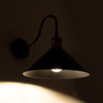 GLOBOSTAR® ANBET 01121 Vintage Φωτιστικό Τοίχου - Απλίκα με Ντουί 1 x E27 AC 220-240V IP20 - Μαύρο & Χρυσό - Μ26 x Π38 x Υ27cm - Image 3