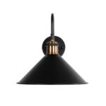 GLOBOSTAR® ANBET 01121 Vintage Φωτιστικό Τοίχου - Απλίκα με Ντουί 1 x E27 AC 220-240V IP20 - Μαύρο & Χρυσό - Μ26 x Π38 x Υ27cm - Image 4