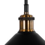 GLOBOSTAR® ANBET 01121 Vintage Φωτιστικό Τοίχου - Απλίκα με Ντουί 1 x E27 AC 220-240V IP20 - Μαύρο & Χρυσό - Μ26 x Π38 x Υ27cm - Image 9