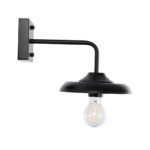 GLOBOSTAR® PHIA 01122 Vintage Φωτιστικό Τοίχου - Απλίκα με Ντουί 1 x E27 AC 220-240V IP20 - Μαύρο - Μ18.5 x Π29 x Υ18cm - Image 5