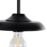 GLOBOSTAR® PHIA 01122 Vintage Φωτιστικό Τοίχου - Απλίκα με Ντουί 1 x E27 AC 220-240V IP20 - Μαύρο - Μ18.5 x Π29 x Υ18cm - Image 7