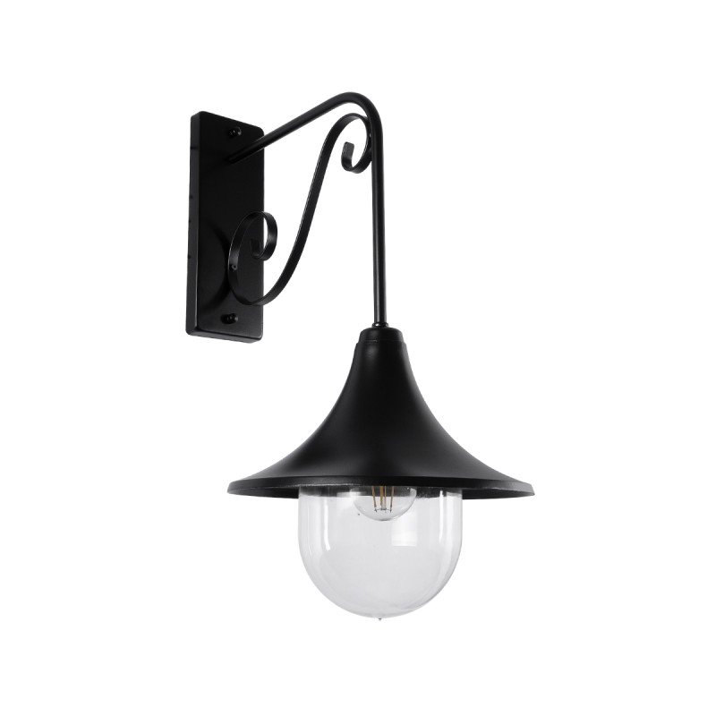 01123_2 GLOBOSTAR® ANNIEL 01123 Vintage Φωτιστικό Τοίχου - Απλίκα με Ντουί 1 x E27 AC 220-240V IP20 - Μαύρο - Μ27 x Π40 x Υ56cm - Image 1