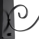 GLOBOSTAR® ANNIEL 01123 Vintage Φωτιστικό Τοίχου - Απλίκα με Ντουί 1 x E27 AC 220-240V IP20 - Μαύρο - Μ27 x Π40 x Υ56cm - Image 8