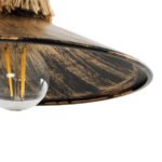 GLOBOSTAR® ROBLY 01125 Vintage Φωτιστικό Τοίχου - Απλίκα με Ντουί 1 x E27 AC 220-240V IP20 - Χάλκινο & Μπεζ - Μ26 x Π36 x Υ22cm - Image 6