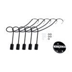 GLOBOSTAR® PAULELI 01127 Μοντέρνο Φωτιστικό Οροφής με Ντουί 5 x E27 AC 220-240V IP20 - Μαύρο - Μ76 x Π76 x Υ45cm - Image 10