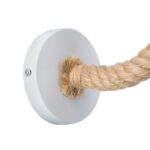 GLOBOSTAR® VINSA 01130 Boho Φωτιστικό Τοίχου - Απλίκα με Ντουί 1 x E27 AC 220-240V IP20 - Λευκό & Μπεζ - Μ37.5 x Π26.7 x Υ25cm - Image 7