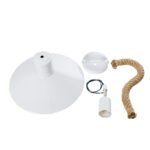 GLOBOSTAR® VINSA 01130 Boho Φωτιστικό Τοίχου - Απλίκα με Ντουί 1 x E27 AC 220-240V IP20 - Λευκό & Μπεζ - Μ37.5 x Π26.7 x Υ25cm - Image 8