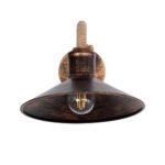 GLOBOSTAR® BRASTA 01131 Vintage Φωτιστικό Τοίχου - Απλίκα με Ντουί 1 x E27 AC 220-240V IP20 - Χάλκινο & Μπεζ - Μ26 x Π42.5 x Υ24cm - Image 4