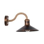 GLOBOSTAR® BRASTA 01131 Vintage Φωτιστικό Τοίχου - Απλίκα με Ντουί 1 x E27 AC 220-240V IP20 - Χάλκινο & Μπεζ - Μ26 x Π42.5 x Υ24cm - Image 5