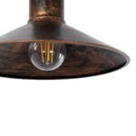 GLOBOSTAR® BRASTA 01131 Vintage Φωτιστικό Τοίχου - Απλίκα με Ντουί 1 x E27 AC 220-240V IP20 - Χάλκινο & Μπεζ - Μ26 x Π42.5 x Υ24cm - Image 8