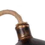 GLOBOSTAR® BRASTA 01131 Vintage Φωτιστικό Τοίχου - Απλίκα με Ντουί 1 x E27 AC 220-240V IP20 - Χάλκινο & Μπεζ - Μ26 x Π42.5 x Υ24cm - Image 9