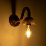 GLOBOSTAR® FLEDI 01134 Vintage Φωτιστικό Τοίχου - Απλίκα με Ντουί 1 x E27 AC 220-240V IP20 - Χάλκινο & Μπεζ - Μ10 x Π25 x Υ15cm - Image 3