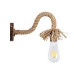 GLOBOSTAR® FLEDI 01134 Vintage Φωτιστικό Τοίχου - Απλίκα με Ντουί 1 x E27 AC 220-240V IP20 - Χάλκινο & Μπεζ - Μ10 x Π25 x Υ15cm - Image 4