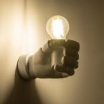 GLOBOSTAR® FIST 01137 Μοντέρνο Φωτιστικό Τοίχου - Απλίκα με Ντουί 1 x E27 AC 220-240V IP20 - Λευκό - Μ15 x Π10 x Υ10cm - Image 3